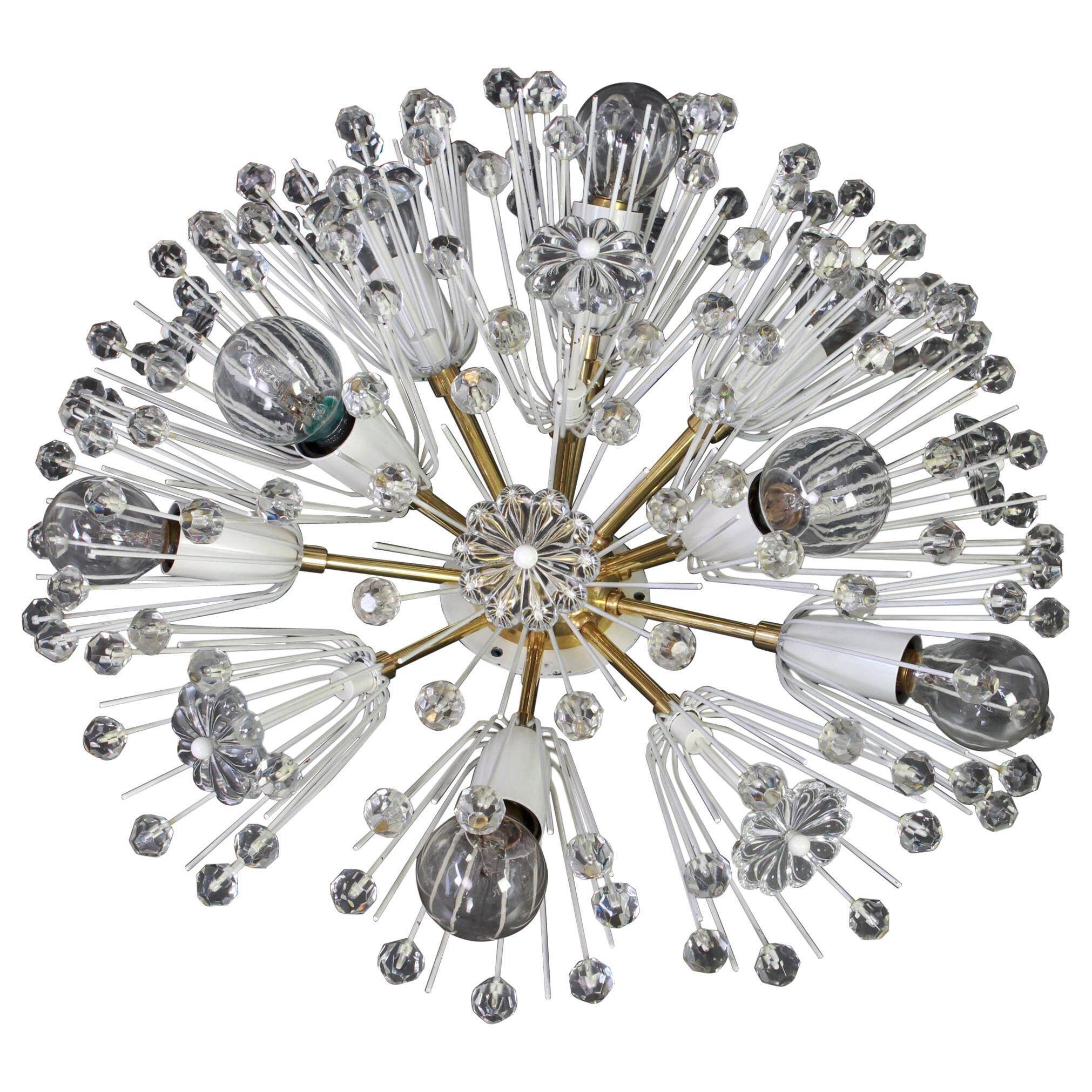 Starred brass chandelier by Emil Stejnar, Austria, 1960s.