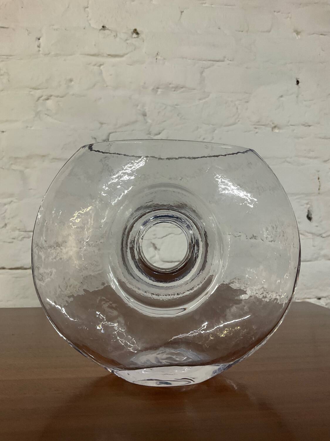 Trio of vintage molded glass vases from the 70s