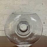 Trio of vintage molded glass vases from the 70s