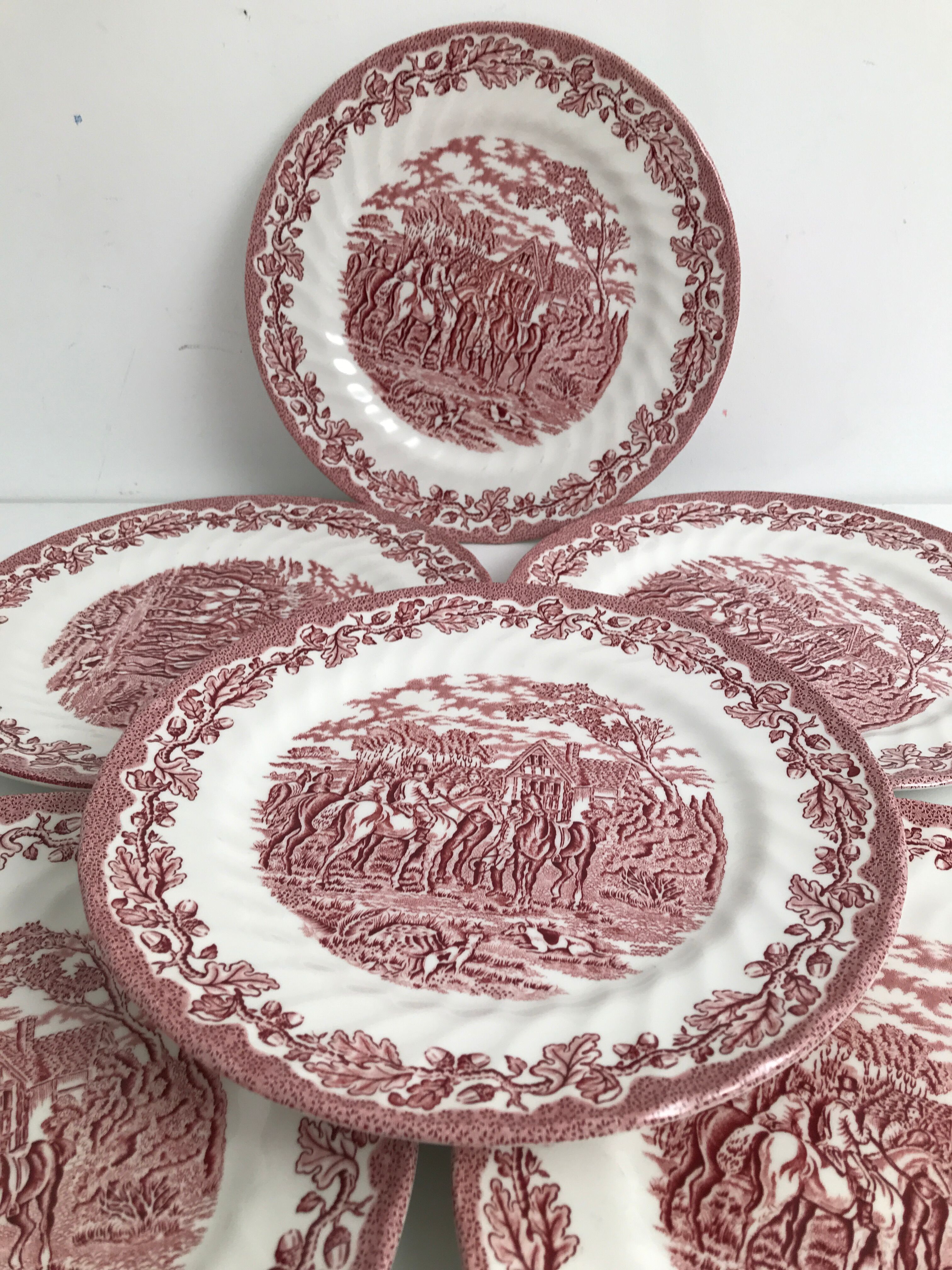 Lot of 6 plates The Georgian Collection, Churchill model, made in England