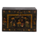 Antique black lacquered pine chest – China, circa 1900