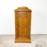 Antique oak shallow wall cabinet.