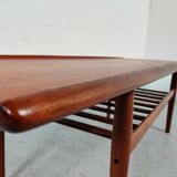 Scandinavian coffee table in Grete Jalk teak for Glostrup, Denmark 60s