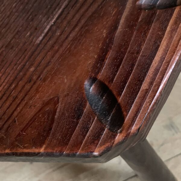 Tabouret de ferme vintage brutalisme