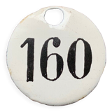 Vintage Enamel Train Seat Numbers from Europe Lucky Number House Number Room