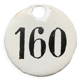Vintage Enamel Train Seat Numbers from Europe Lucky Number House Number Room