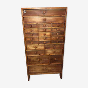 Old furniture 24 drawers Manufrance - Watchmaker's layette