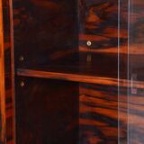 Restored Art Deco Bookcase, by Oldřich Liška, Macassar, Glass, Czech, 1930s