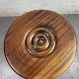 Turned wooden tripod stool