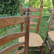 4 chaises Charles Dudouyt paillées design 40-50-60