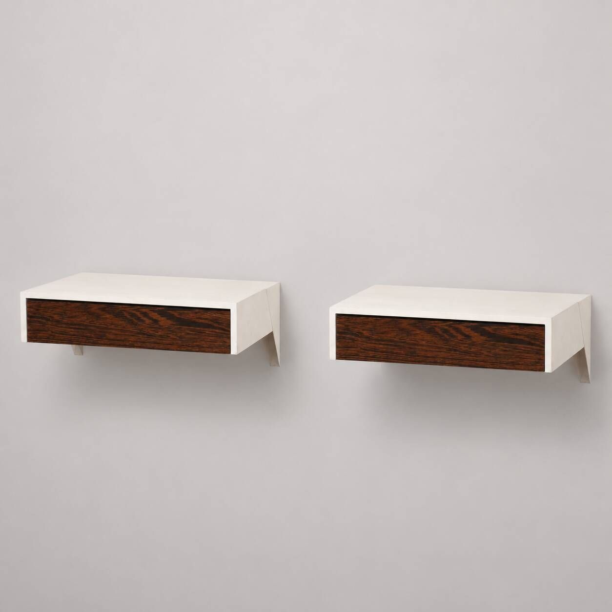 Set of 2 DD01 Bergeijk wall systems/bedside tables by Martin Visser for Spectrum from the 1960s