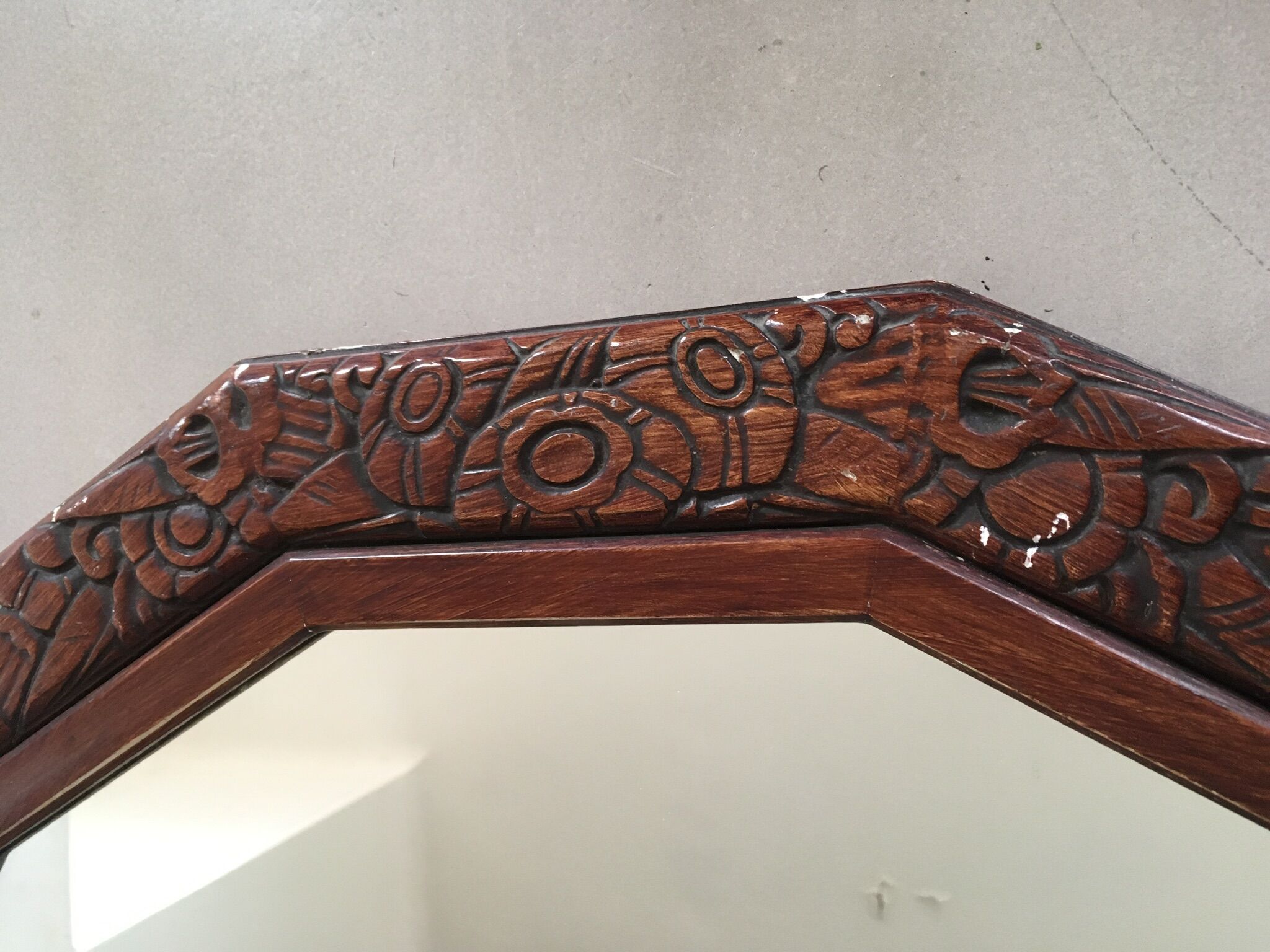 Mirror arch art deco ancient, 113x67 cm