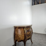 Louis XV period chest of drawers in rosewood marquetry