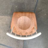 Teak mid-century table and Fanett chairs by Ilmari Tapiovaara for Asko, set of 5.