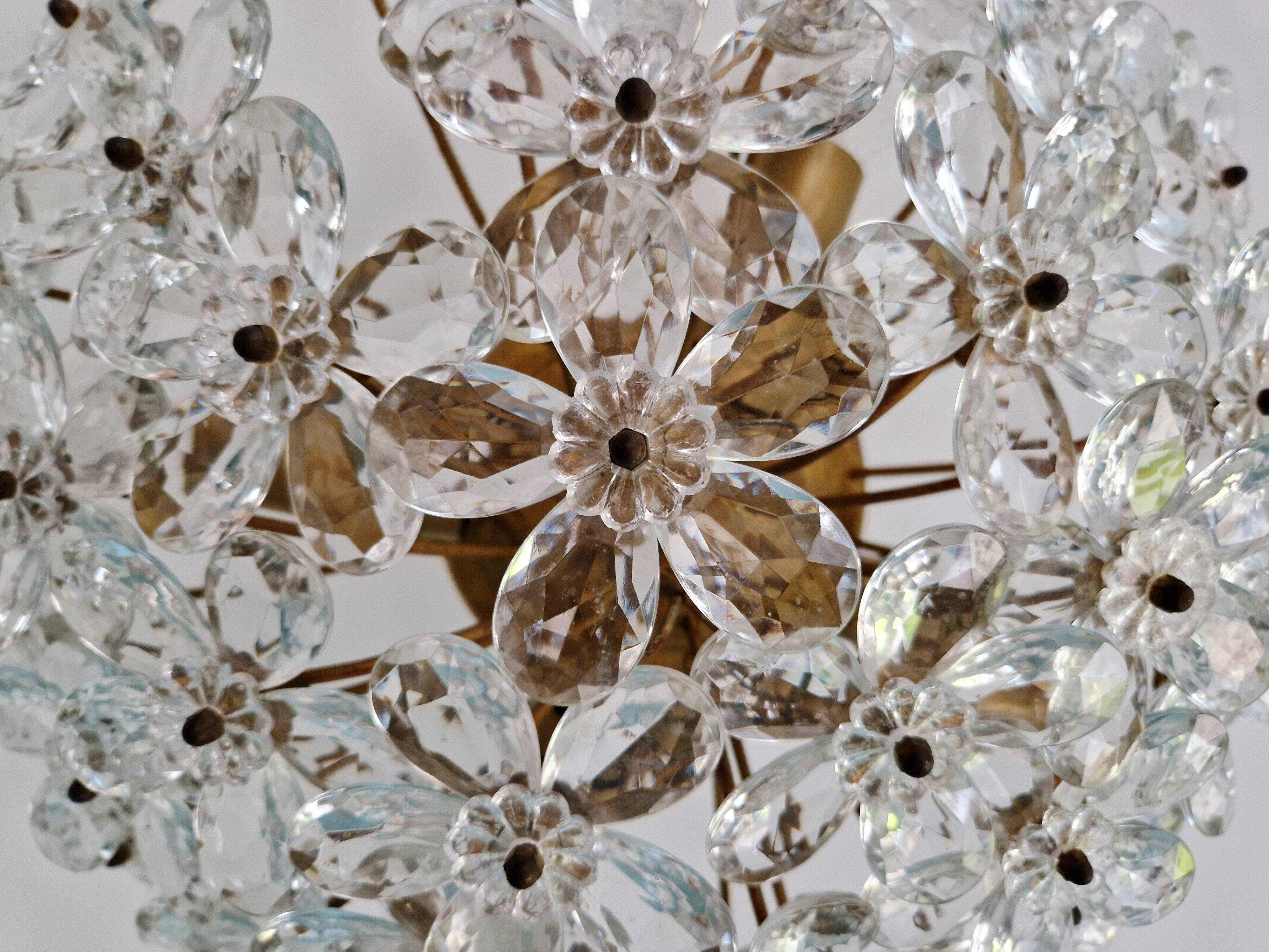 Italian ceiling light in Murano glass, 1970.
