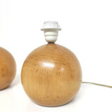 Pair of foot of lamps in wood