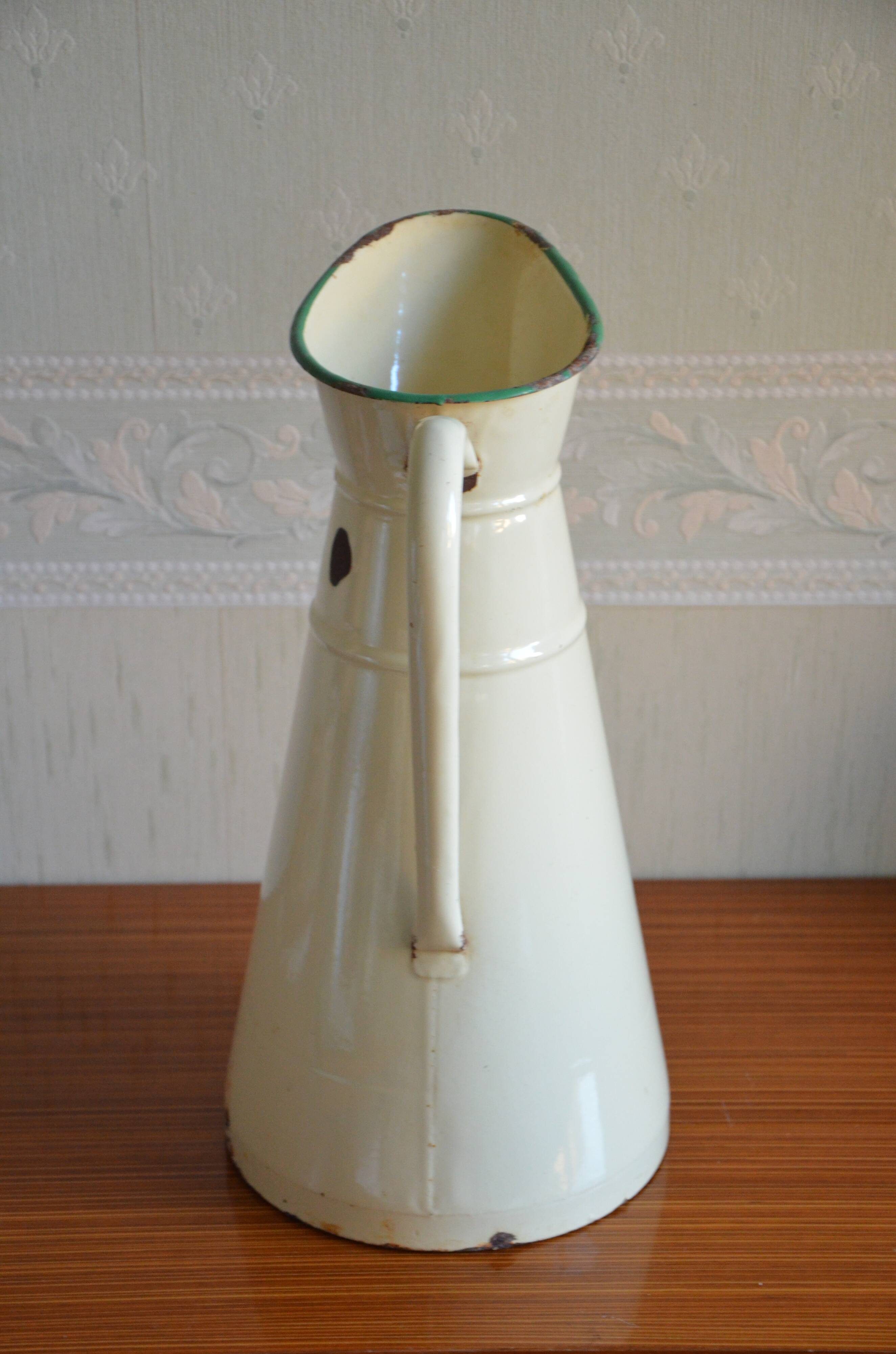Vintage cream enamelled broc