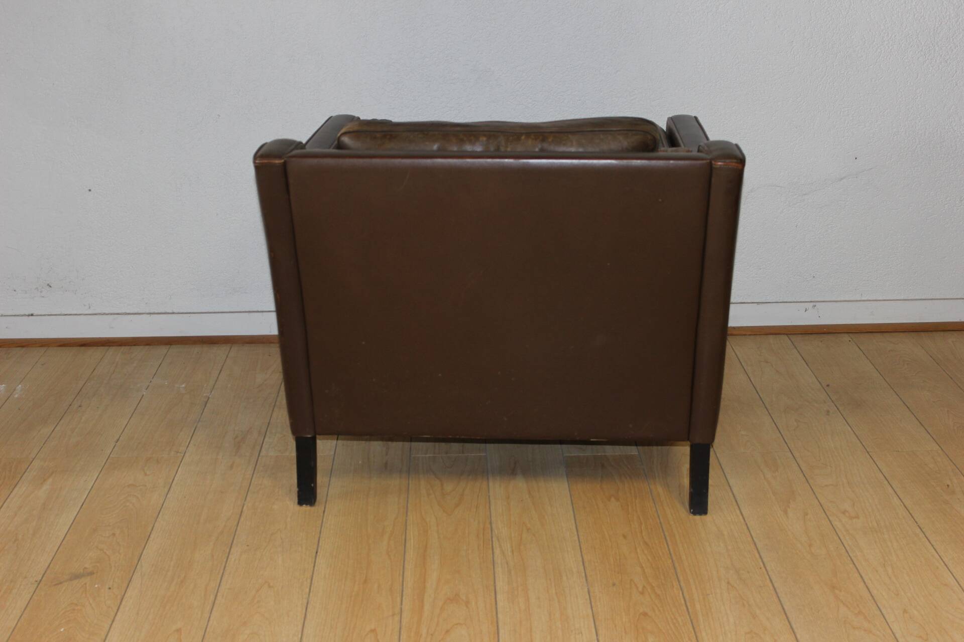 Pair of leather armchairs by Borge Mogensen circa 1970