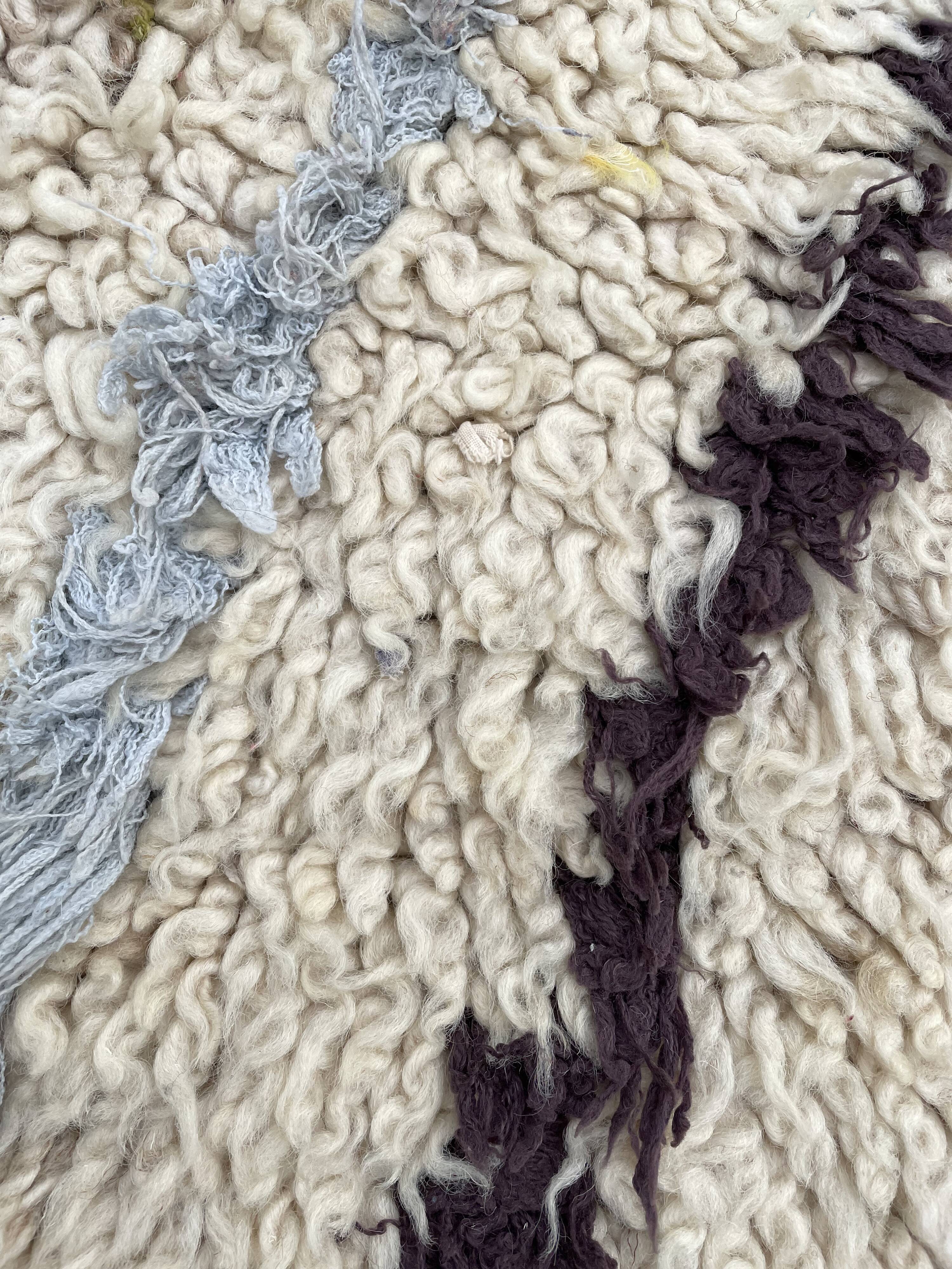 Berber rug Azilal wool 75x165 cm