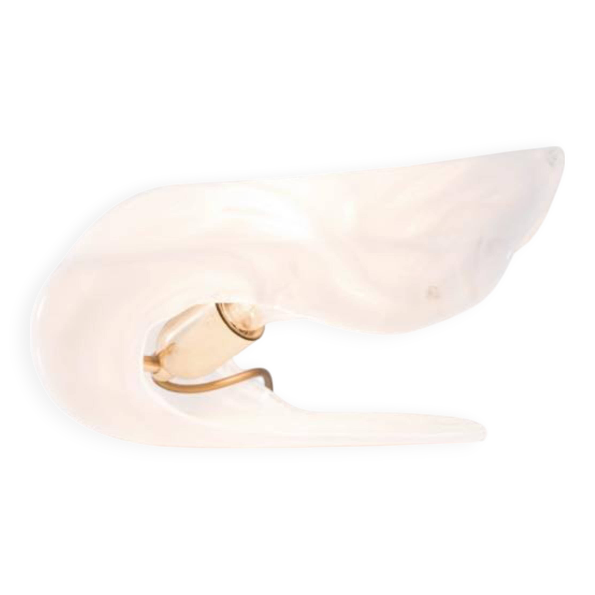 Murano blown shell shaped glass sculptural table lamp, La Murrina Italy 197