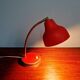 Vintage articulated desk lamp in red lacquered metal, 1950s