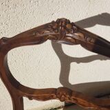 2 Chaises anciennes style Louis XV en noyer