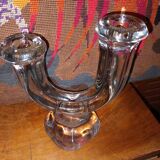 Pair of Vannes crystal candlesticks