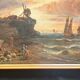 Pair of Impressionist paintings, Oil on canvas 1830, Romantic seascape