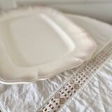 Rectangular ivory-colored serving dish Sarreguemines Chambord model