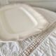 Rectangular ivory-colored serving dish Sarreguemines Chambord model