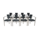 Set of 8 post modern dining chairs by Belgochrom, 1980s