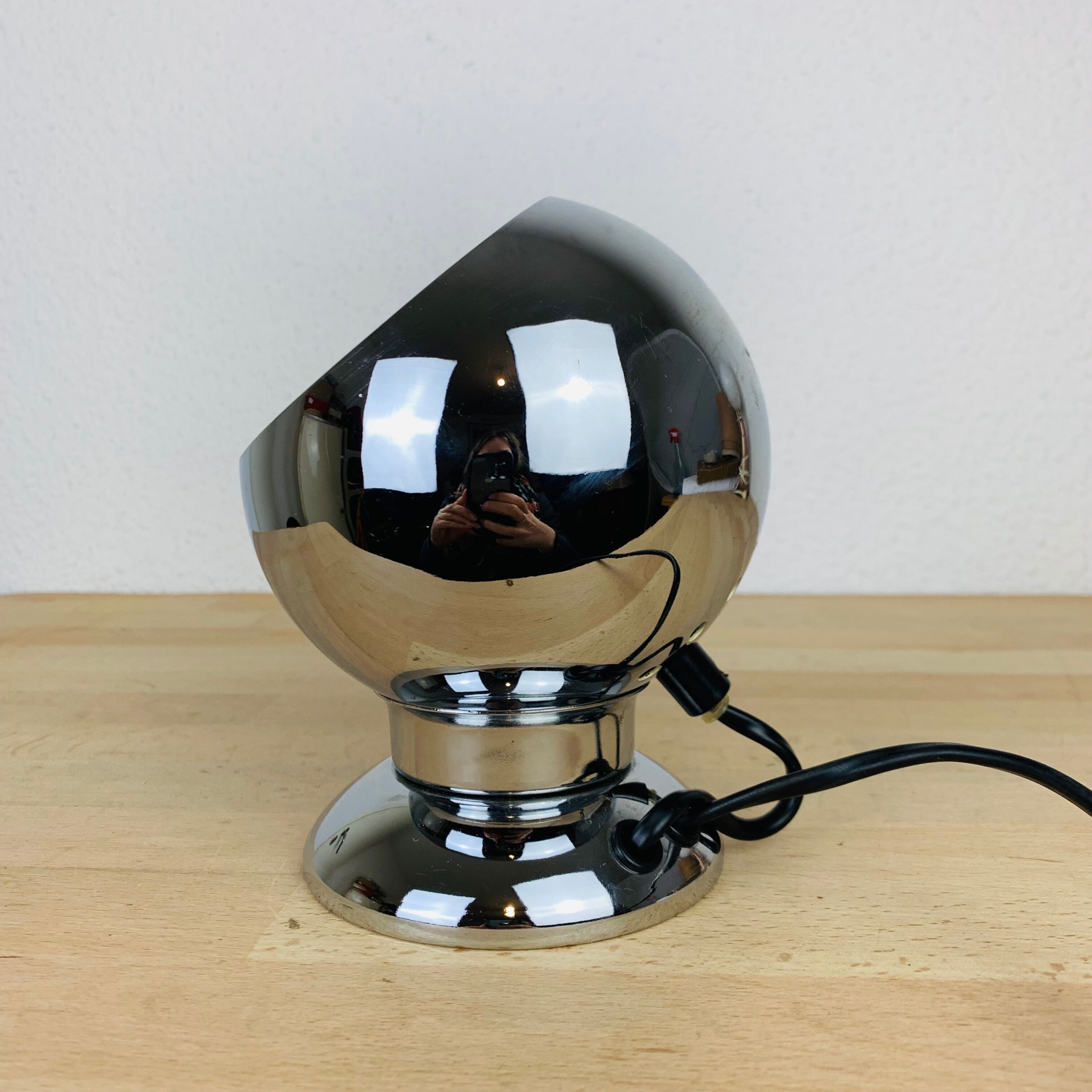 Eyeball spot lamp chrome 70s space age