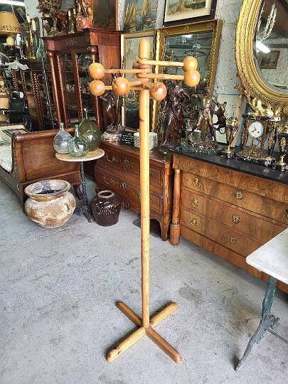 1960 modernist vintage coat rack in fir 7 b