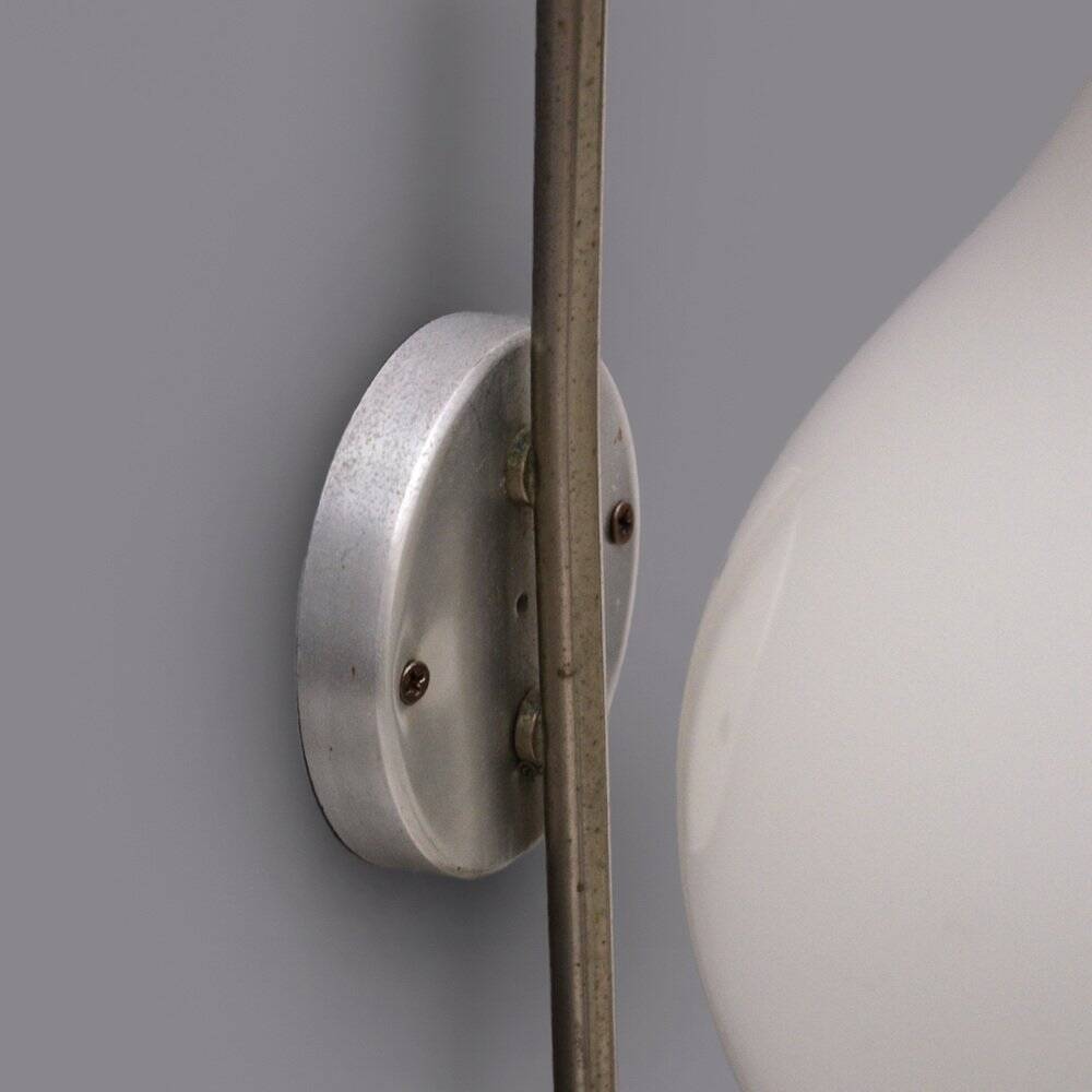Wall lamp with glass diffuser by Stilux Milano, 1960s.