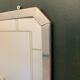 Bathroom mirror with art deco shelf