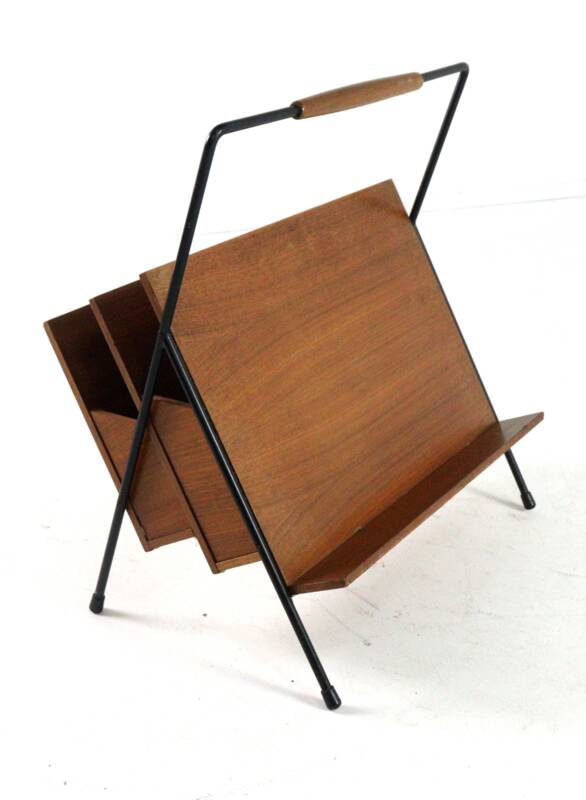 Magazine rack wood + metal