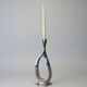 Biomorphic candleholder, solid aluminium, Spain, circa 1970
