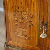 Vintage Two-Leaf Cabinet with Marble Top, 1940s