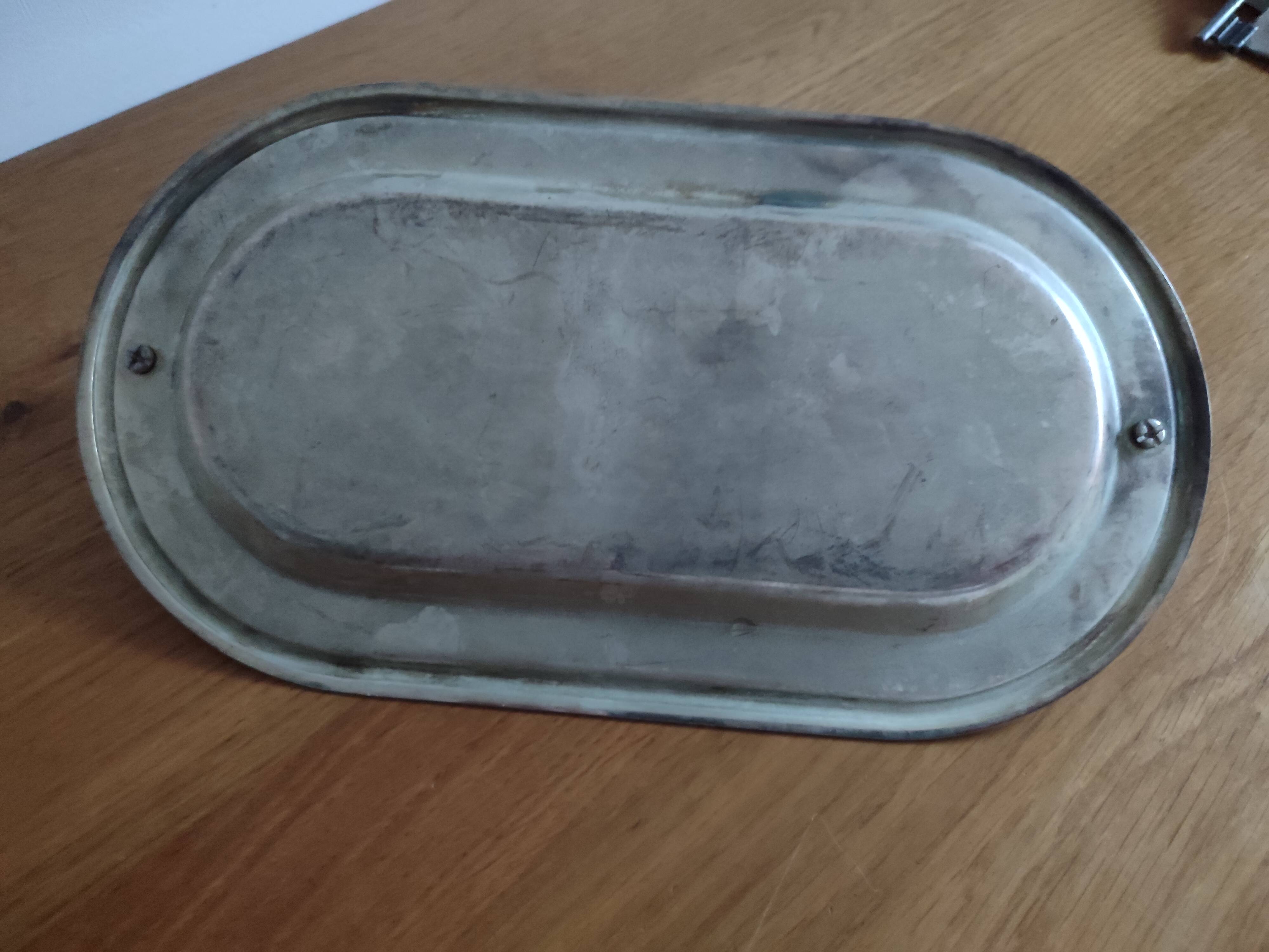 Silver metal tray