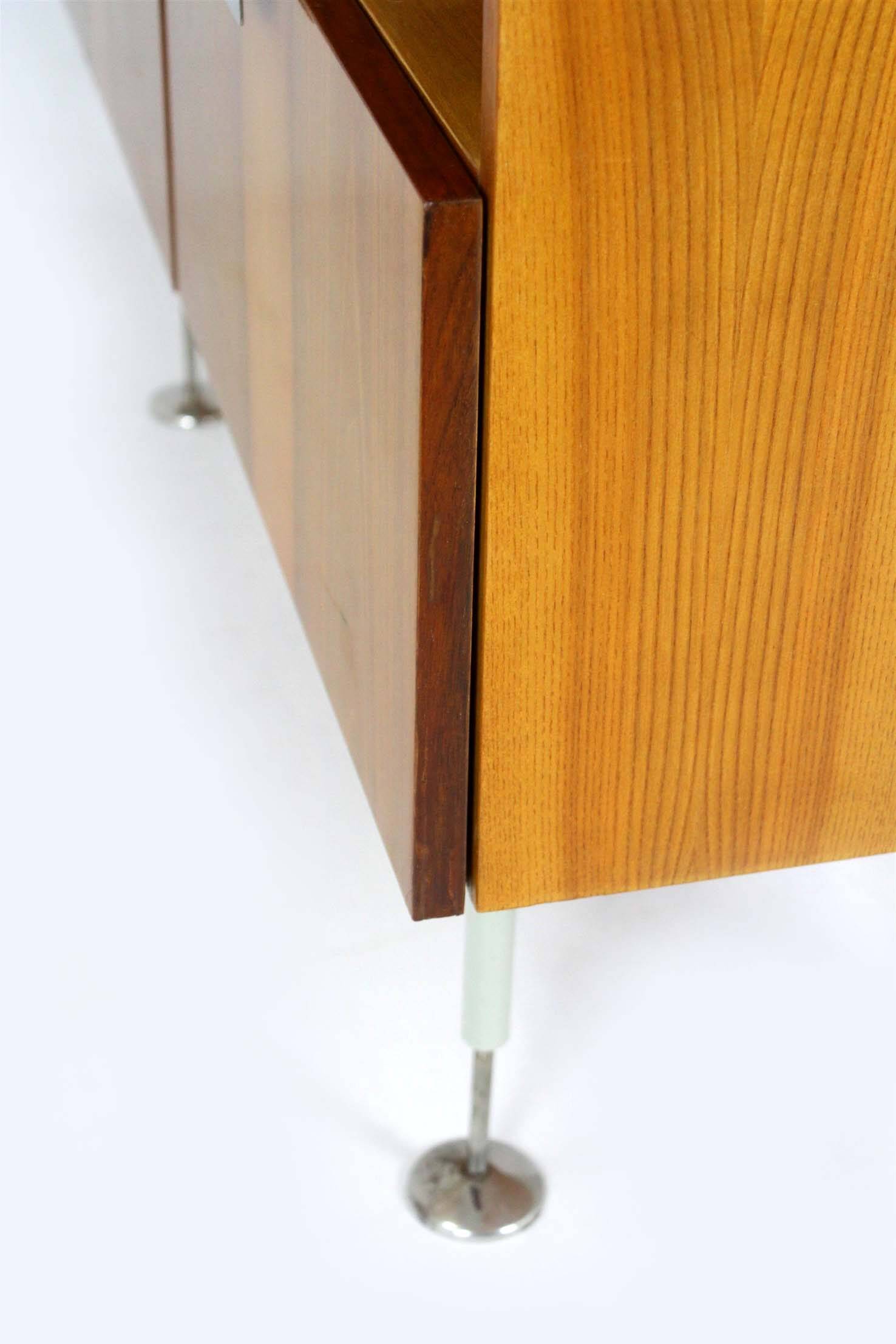 Mid-Century Ash and Walnut Wardrobe from Jitona, 1960s