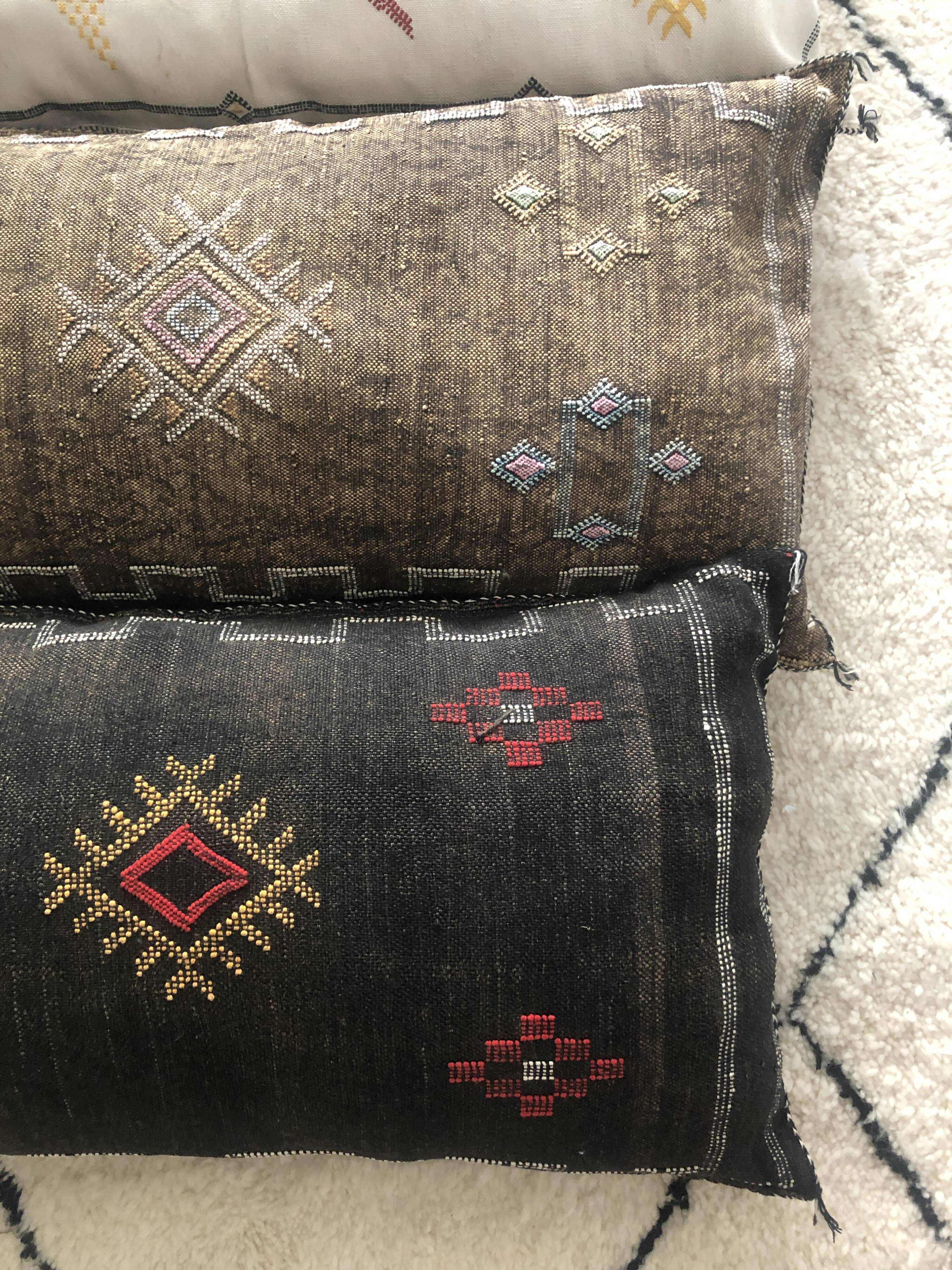 White Sabra Catus Silk Cushion