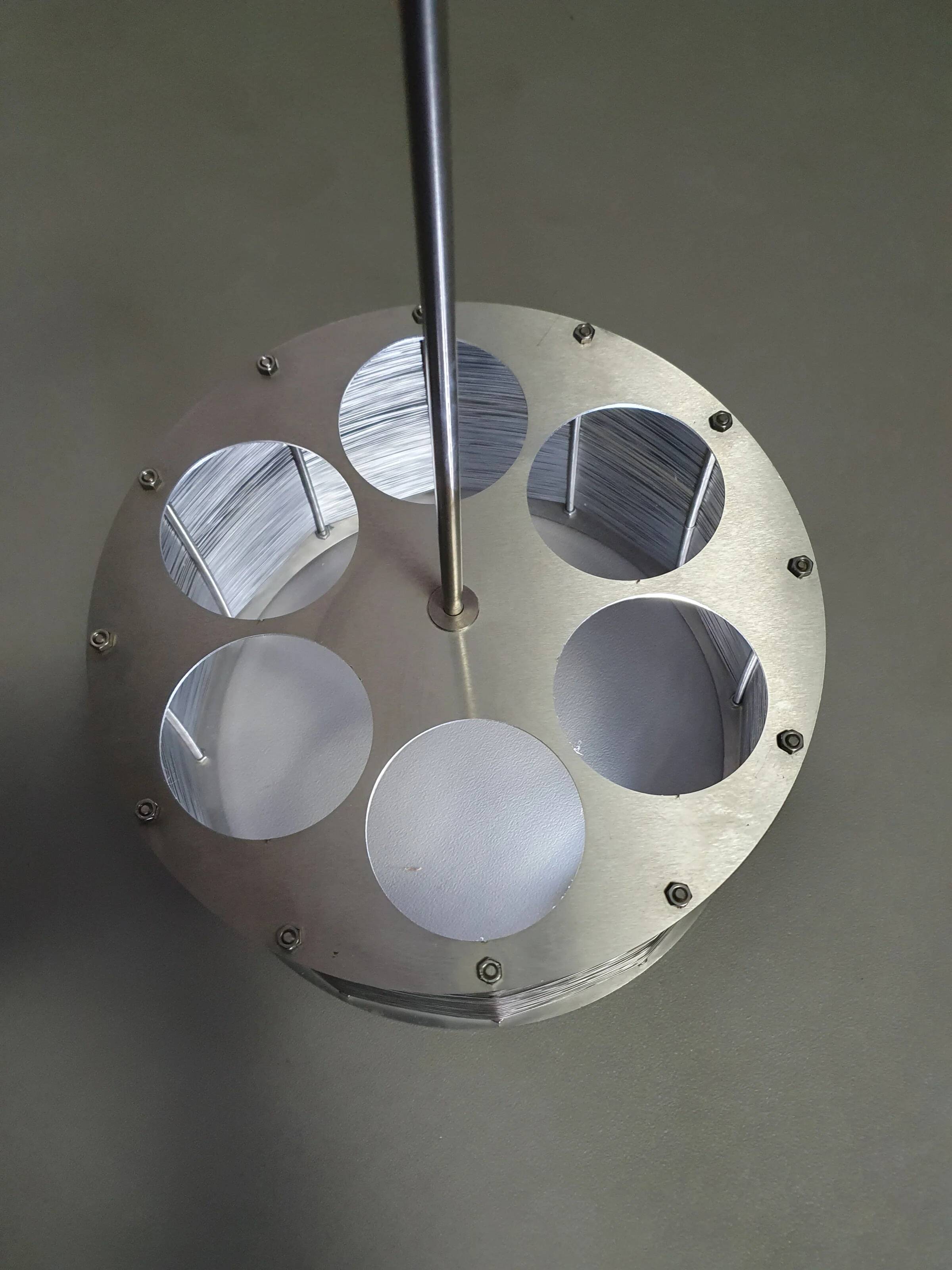 Very rare Adlumen lamp / pendant, inox wired