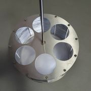 Lampe / suspension Adlumen très rare, câblée en inox