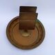 1920s Art Deco Hand-Hammered Brass Matchbox Holder & Ashtray by WMF