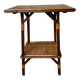Wood and rattan table