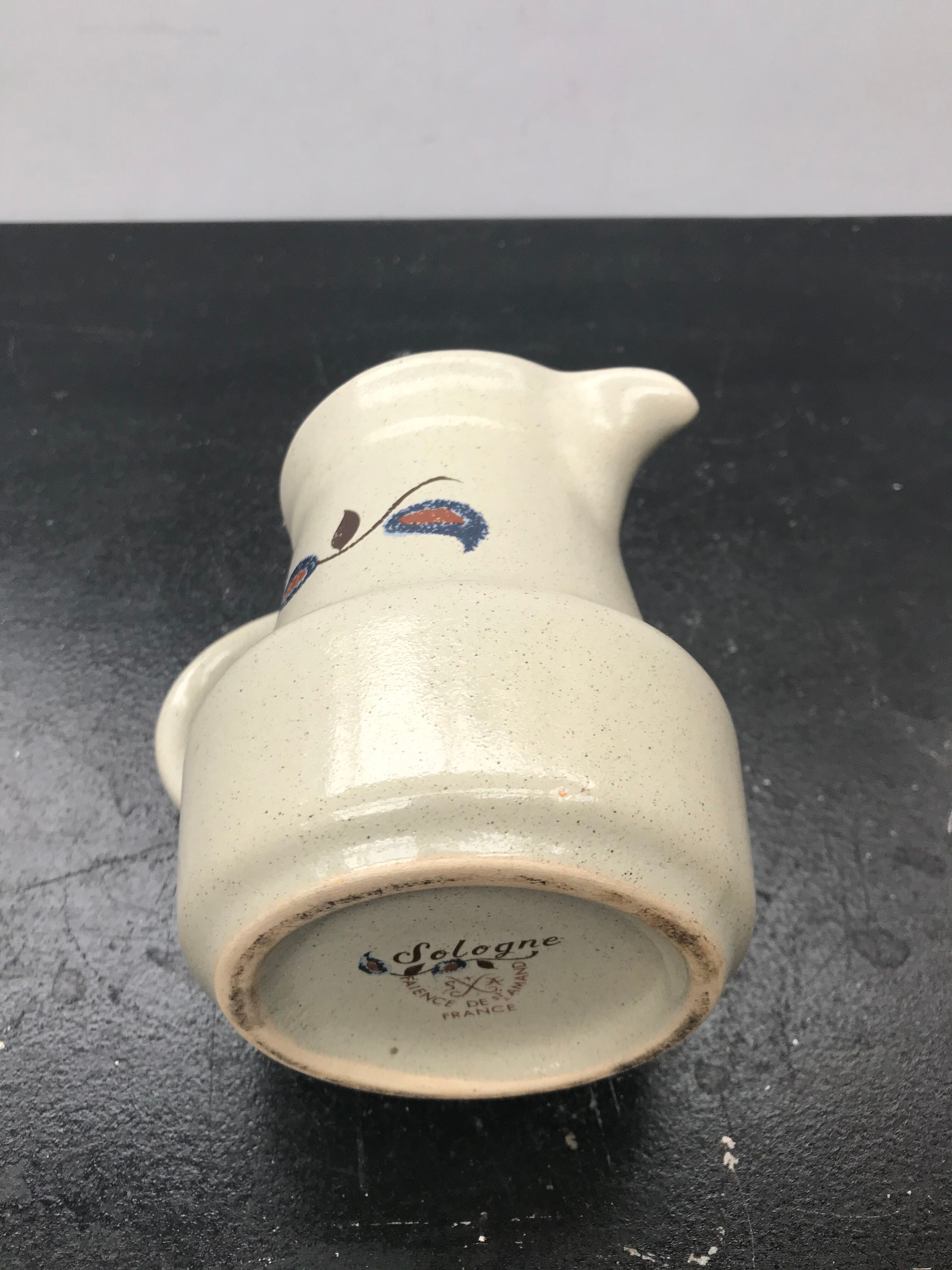 Former pitcher St Amand model sologne ceramics