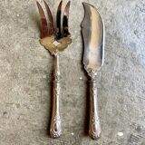 2 serving cutlery in silver metal
