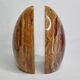 Vintage onyx marble bookends, ovoid shape, height 17 cm, 1970s