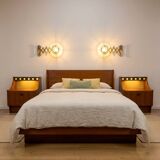 Pair of Scandinavian teak bedside tables from the 1960s.