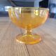 6 orange glass ice cream cups